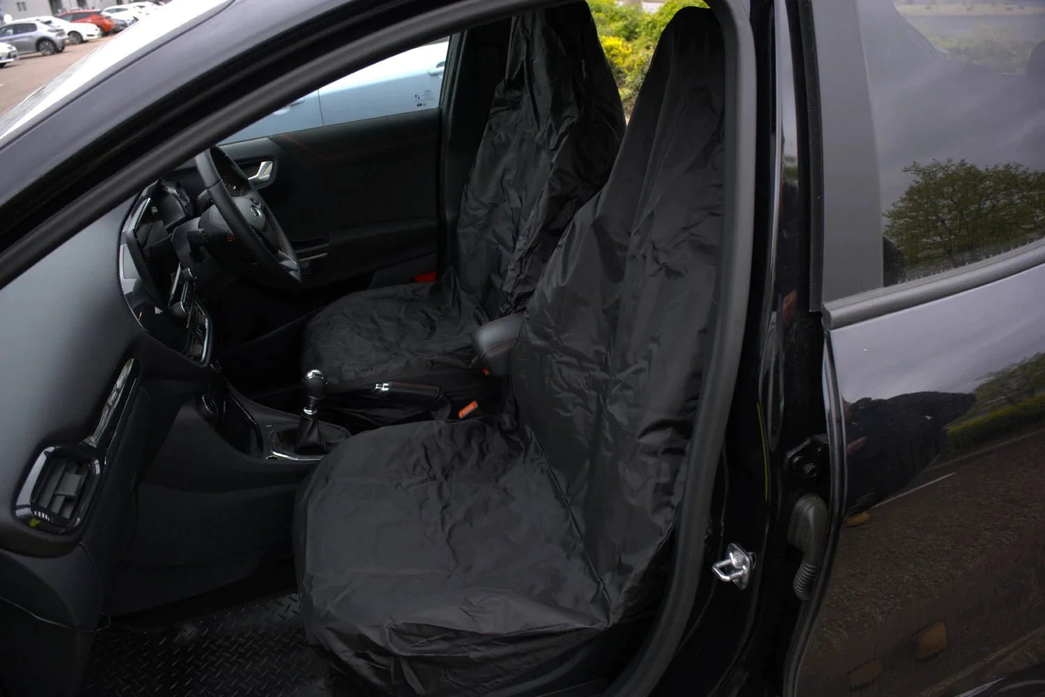 Car Seat Protector Front (Pair) - Green Flag vGroup