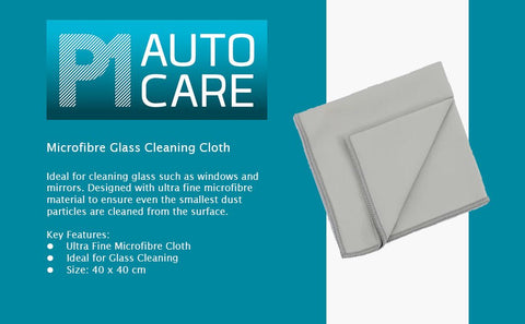 P1 Autocare Ultra Fine Microfibre Glass Cloth Car Window Cleaning Cloth - Green Flag vGroup